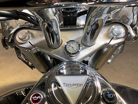 Stem Nut Motorcycle Clock for Triumph Bonneville
