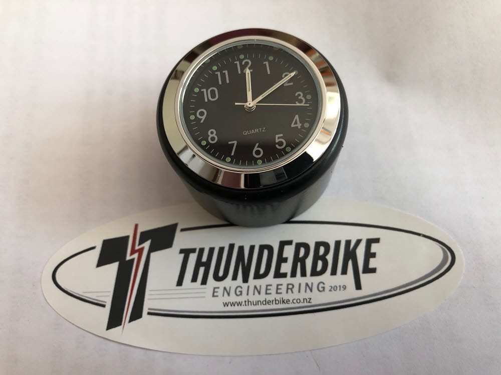 Motorcycle clock for Triumph Thunderbird LT, black face