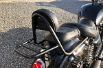 Triumph Rocket III Sissy Bar backrest & luggage rack, black powder coated